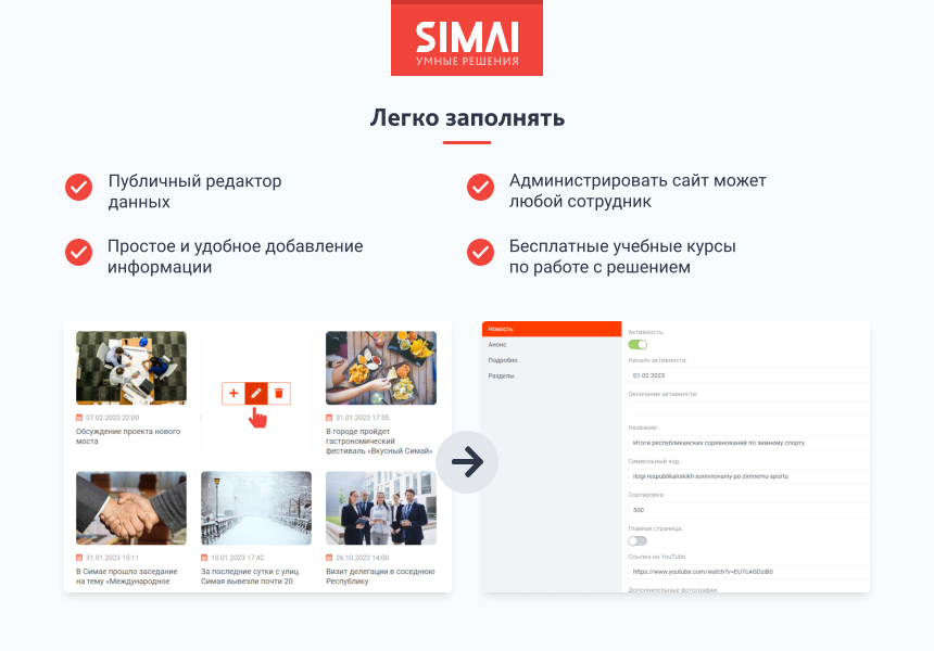 SIMAI-SF4: Сайт муниципального образования -города, поселения, адаптивный с версией для слабовидящих