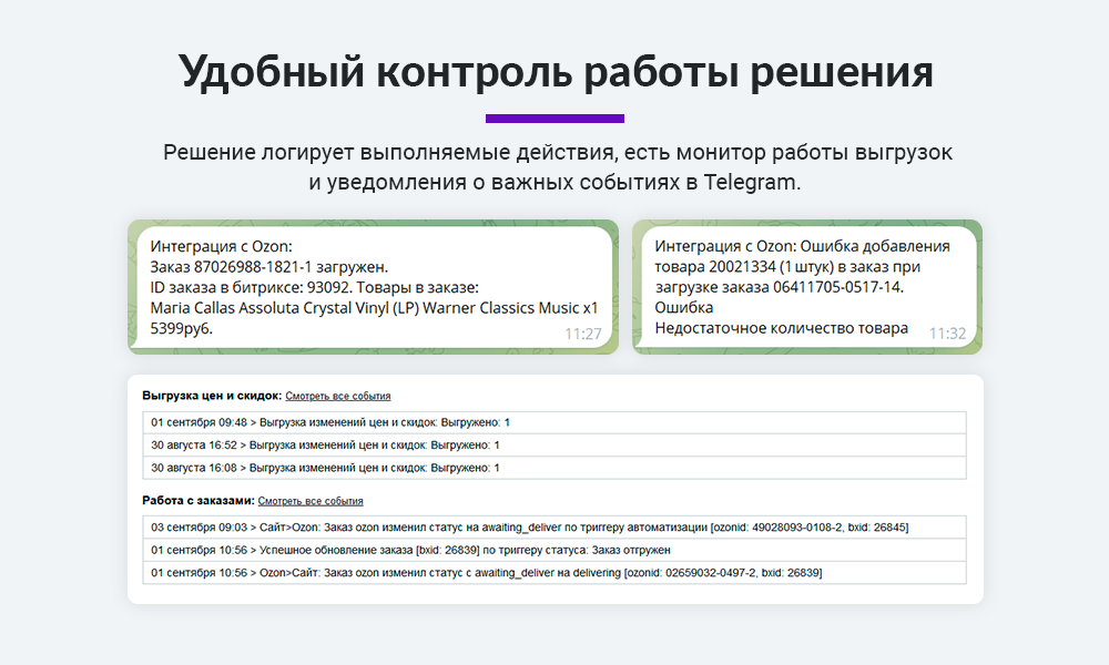 Интеграция с Ozon (Озон) по API. Цены, остатки, заказы, статусы, акты