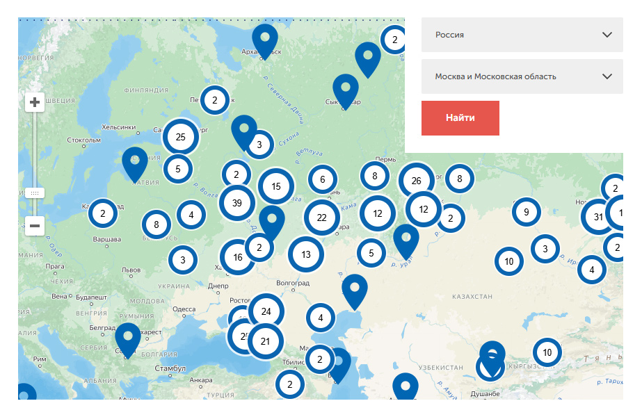 whatAsoft: Яндекс.карта объектов инфоблока Big Data