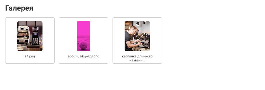 Галерея из медиабиблиотеки