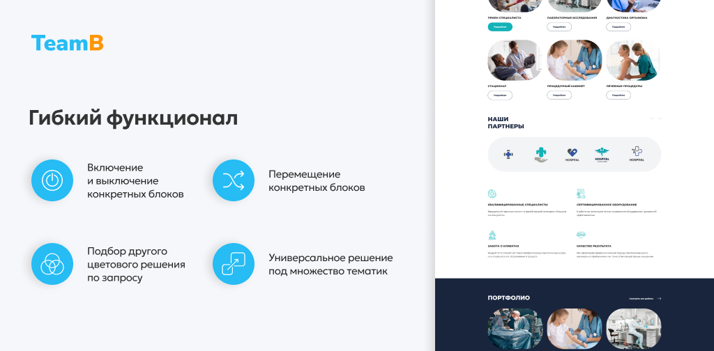 Team-B — Сайт медицинской компании, мед. центр, обследования