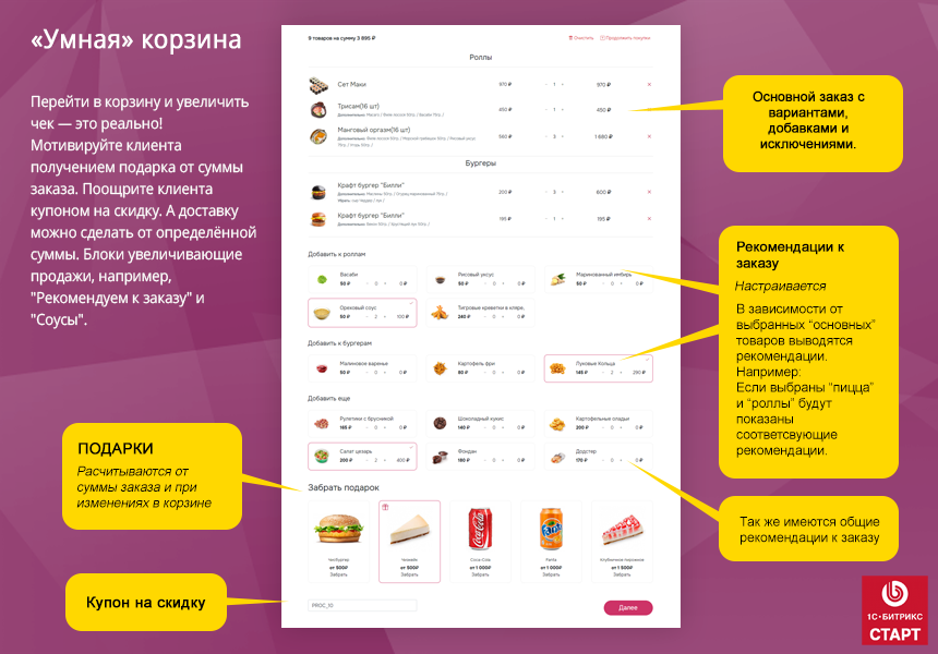 Ресторан с доставкой. Готовый сайт ресторана или кафе с доставкой и бронированием на Старте