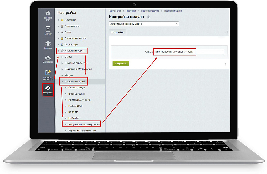 Авторизация по звонку Unibell