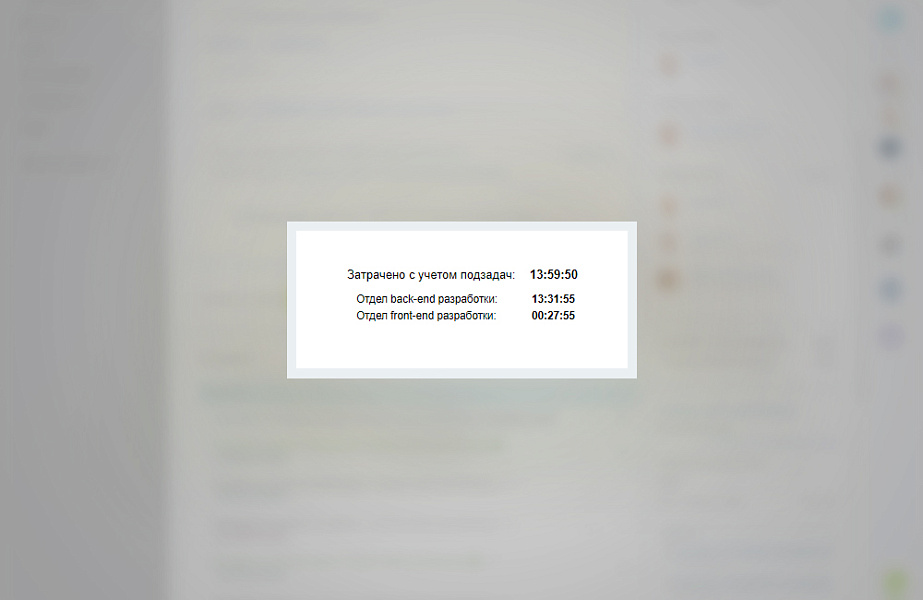 whatAsoft: Затраченное время с учётом подзадач