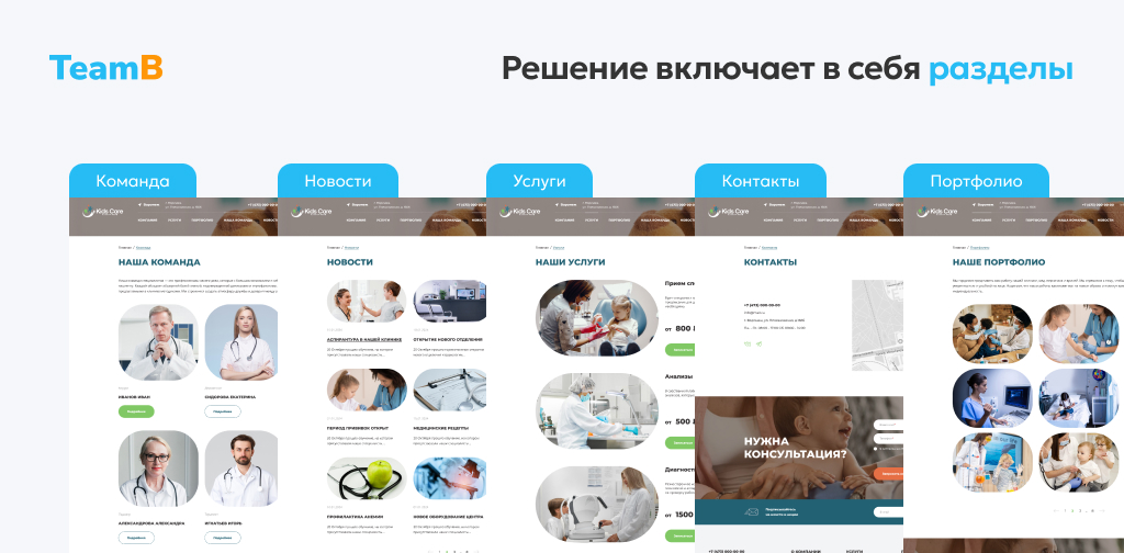 Team-B — Сайт Детская медицина, Детский доктор, справки, вызов на дом