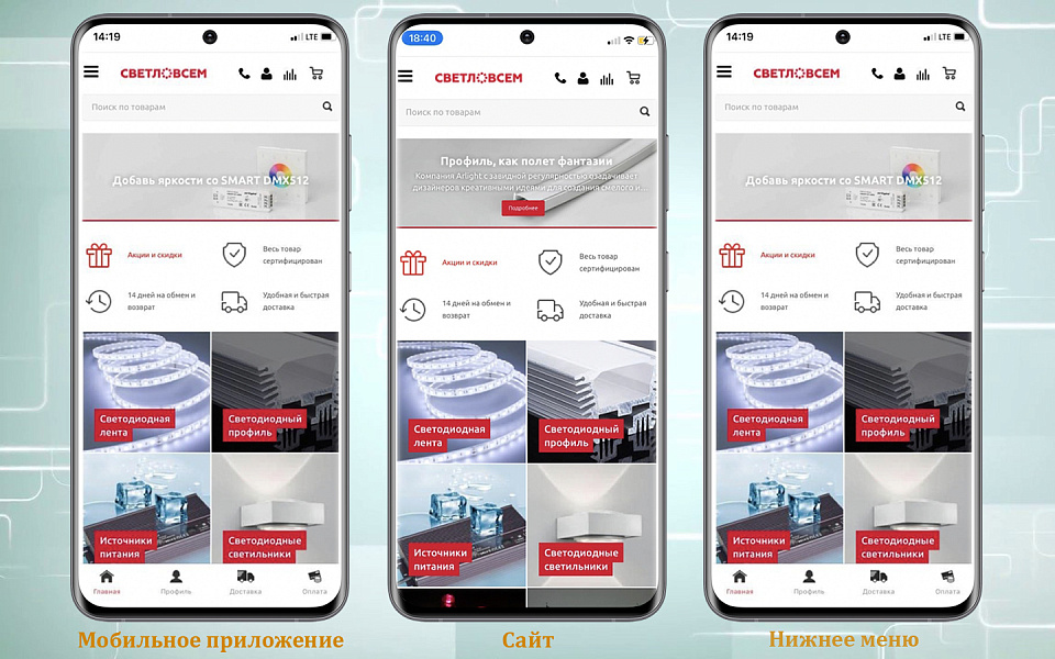 Мобильное приложение для сайта с публикацией в Google Play и AppStore