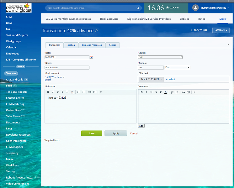Свёртка блоков в CRM Bitrix24 и сортировка в две колонки полей форм