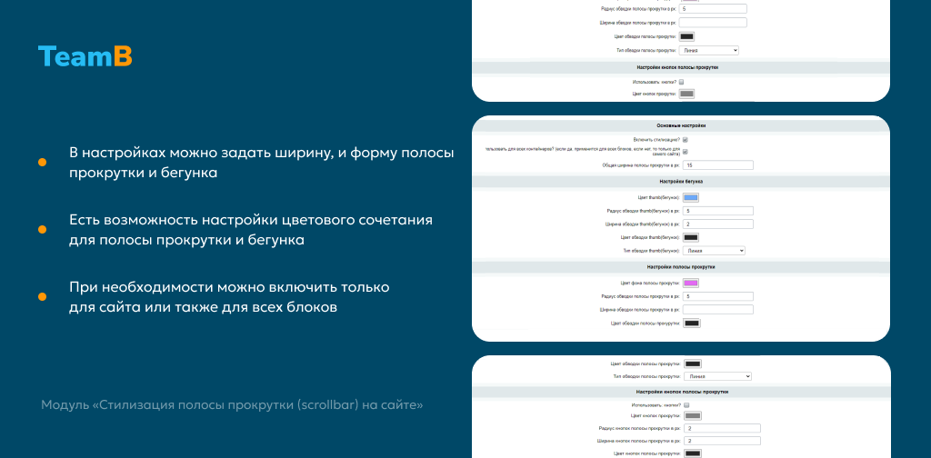 Team-B — Scrollbar: Красивый сайт, скролл, скроллбар
