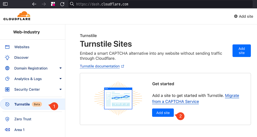 Cloudflare CAPTCHA − Защита сайта от спама и ботов (Капча)