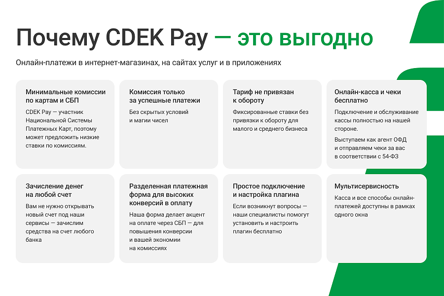 Интернет-эквайринг CDEK Pay — прием платежей на сайте для редакций Старт и Стандарт