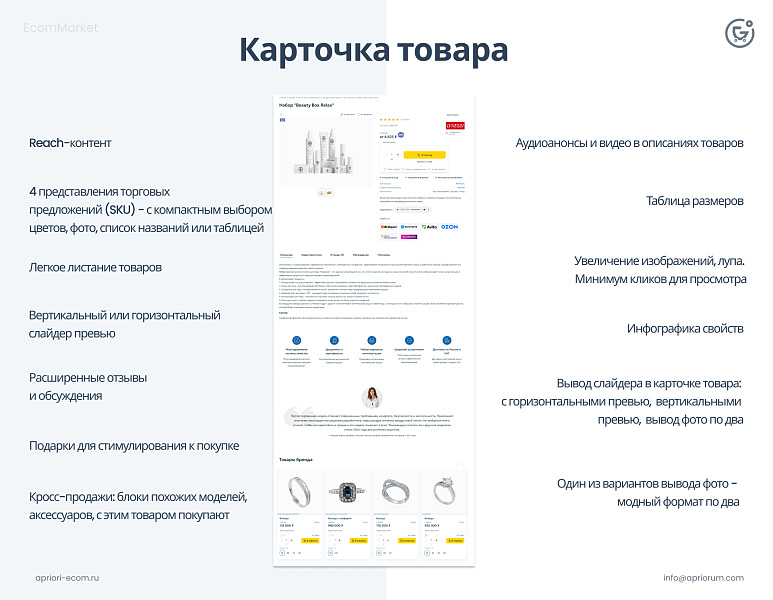 Apriori.EcomMarket: Интернет-магазин c конструктором настроек и расширенный маркетинговый функционал