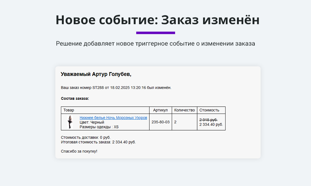 Расширенные письма заказов: свойства и параметры заказа в почтовых событиях (макросы)