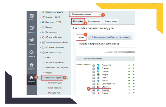 Авторизация через Telegram (Телеграм)