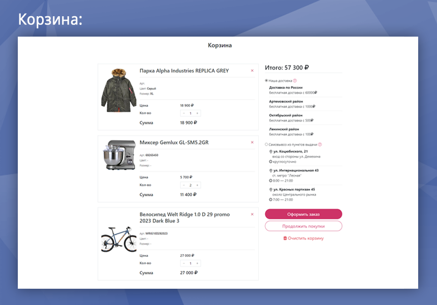 Услуги + Магазин. Универсальное решение, начиная со «Старта»