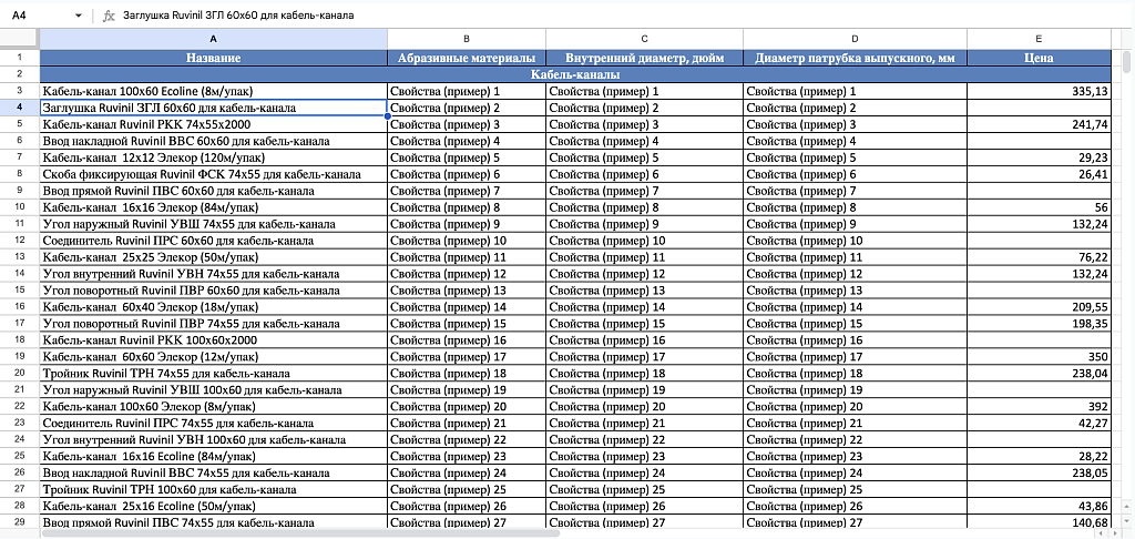 Экспорт в Excel: выгрузка прайс-листов с картинками и свойствами