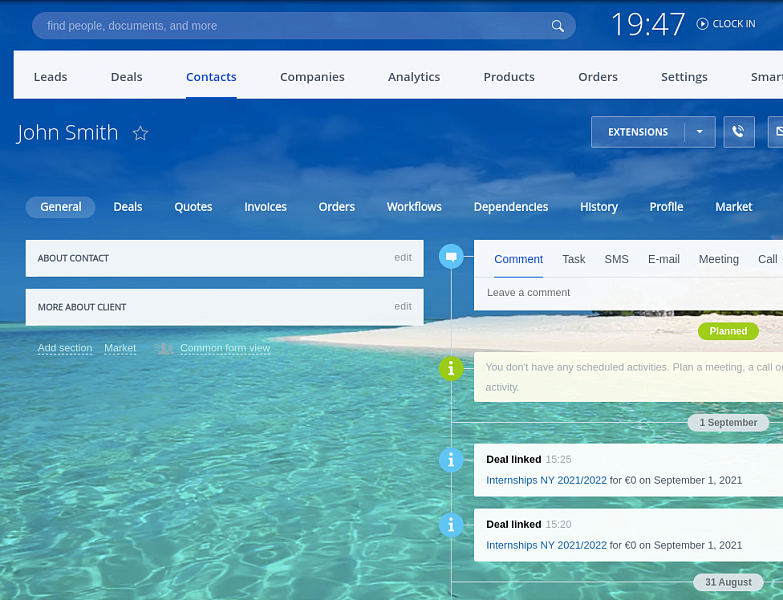 Свёртка блоков в CRM Bitrix24 и сортировка в две колонки полей форм