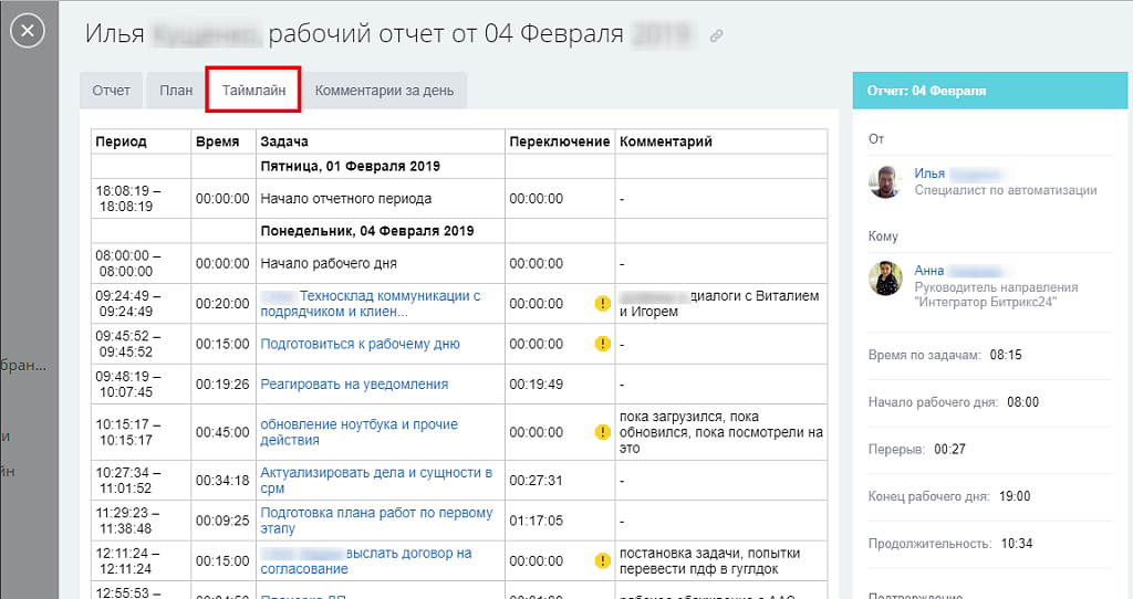 Расширенные отчеты